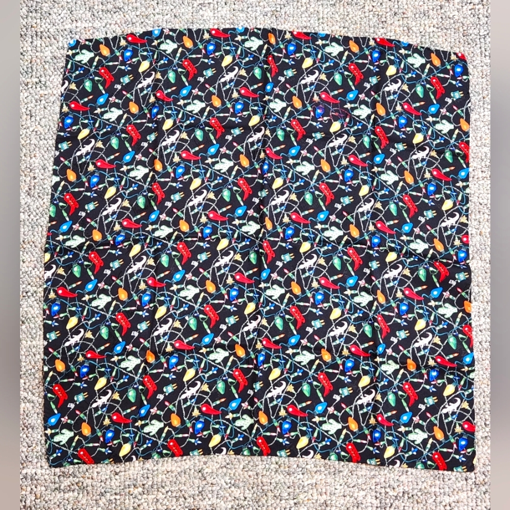 Nicole Miller Western Christmas Silk Neck Scarf